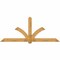 Ekena Millwork Redmond Rough Sawn Timber Gable Bracket, Western Red Cedar, 108"W x 45"H x 6"D x 6"F, 10/12 Pitch GBW108X45X0606RED00RWR - alternate 1